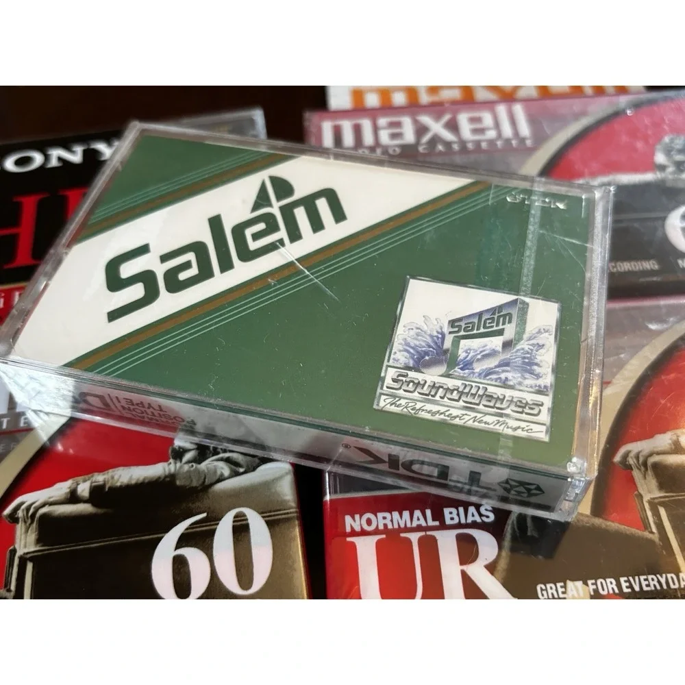 VINTAGE Blank Cassette Tapes Lot ~ Salem Promo Maxell Sony SEALED